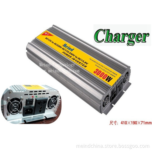 Hot Selling Universal Socket Modified Sine Wave Built-in Charger DC to AC Sufficient 3000W Power Inverter